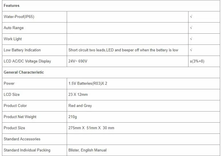 UNI-T тестер напряжения UT15B/UT15C фазовое вращение AC/DC тест напряжения одиночный провод(L2) Обнаружение напряжения Водонепроницаемый Тип