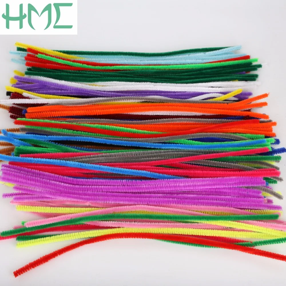 100pcs Montessori Materials Chenille Children Educational Toy Crafts For Kids Colorful Pipe Cleaner Toys Craft Handmade DIY