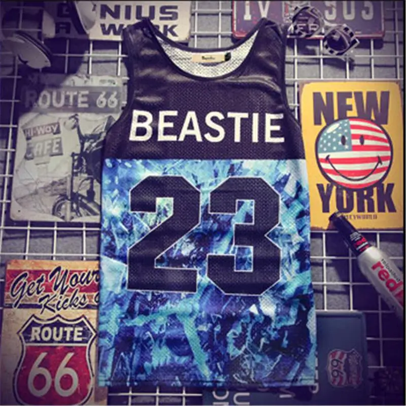 

Hip-hop Jordan NO.23 Tank Tops Men's 2018 Summer 3D Printing Vest Fit Slim Sleeveless Tee Shirts ventilate Bodybuilding Clothing