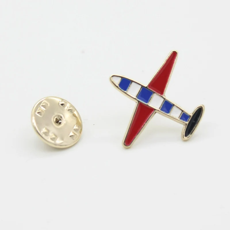 Suit Collar Pin Europe Enamel Esmalte Mini Airplane Broches For Women