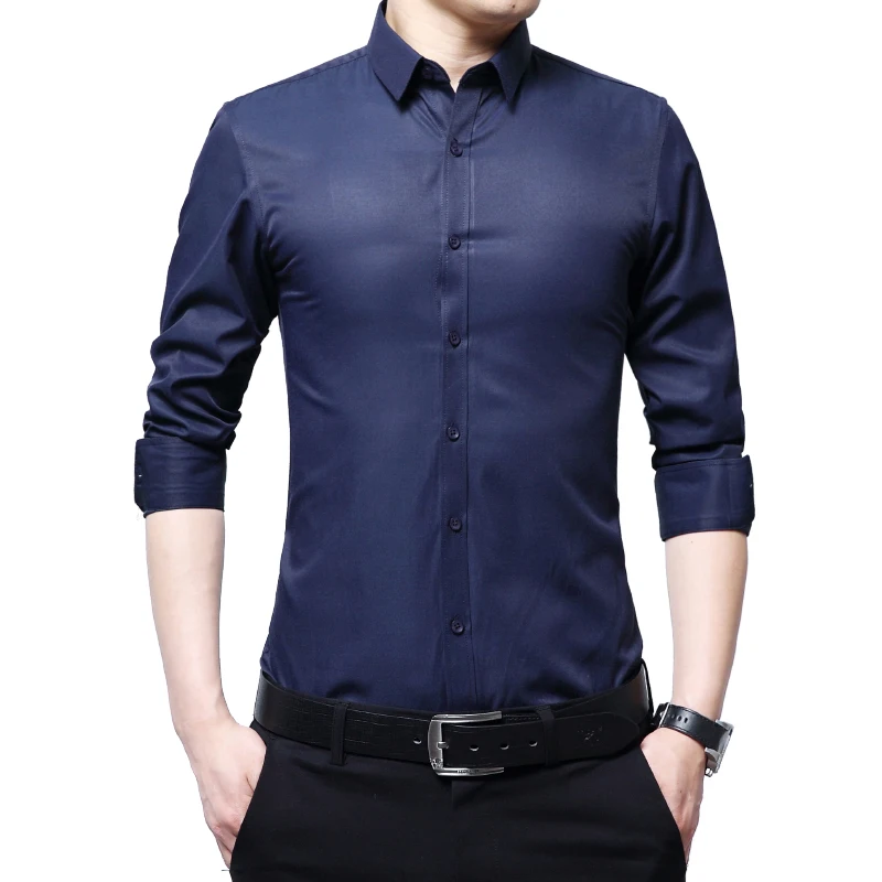 MQIAOHAM New Autumn Fashion Brand Men Clothes Slim Fit Men Long Sleeve