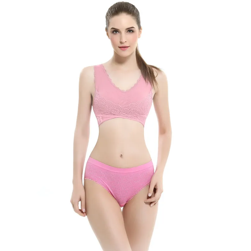 Women Sports Bra Sports Underwear Fitness Yoga Running Pad Cropped Top Sports Wear Tank Tops Anti-shock Sweat Lace Bra #3j#F (2)