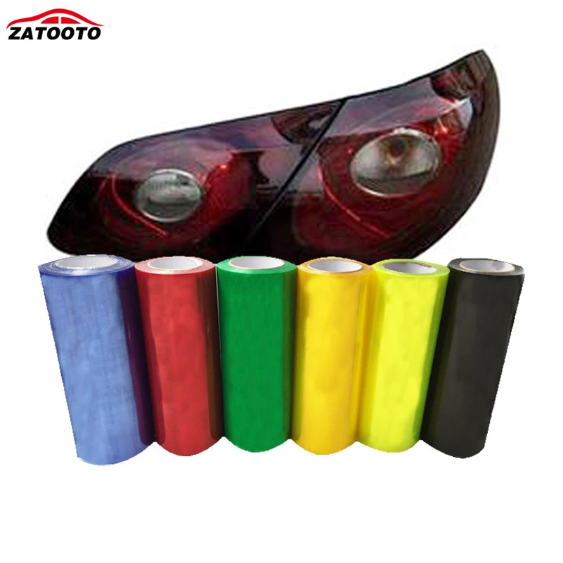 30*200cm Car Lights Fog Light Headlight Taillight Tint Vinyl Film Auto Sticker Tint Change Color For Car Light Black Golden Blue