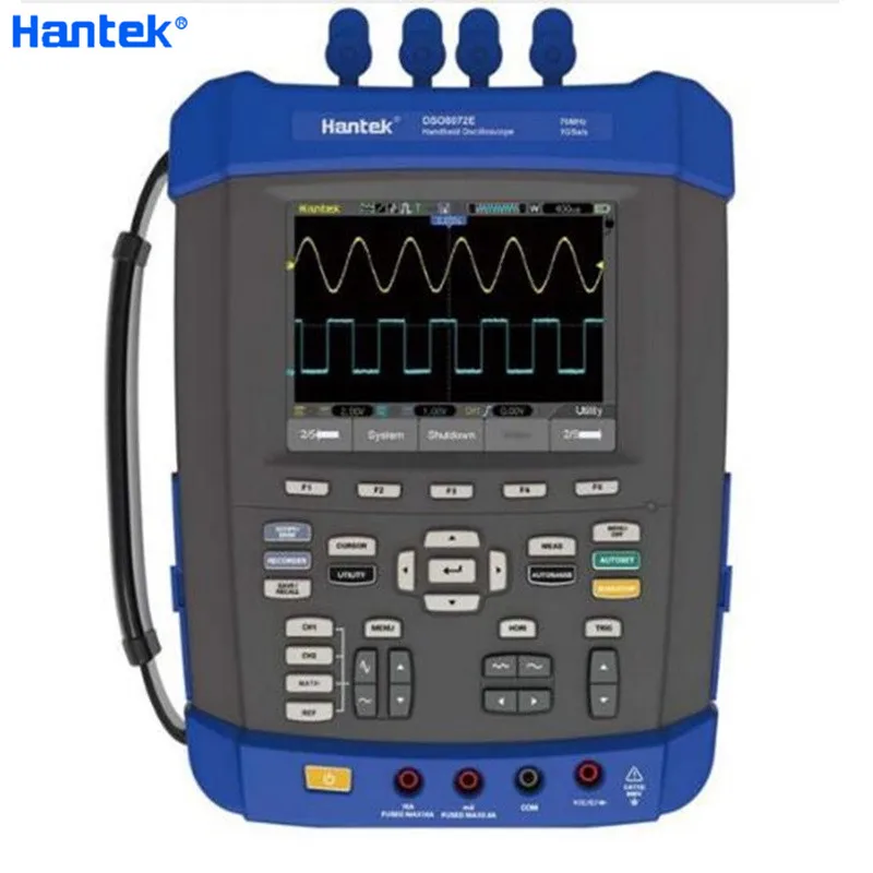 

Hantek DSO8202E Oscilloscope 1GSa/s Sample Rate Large 5.6 inch TFT Color LCD Display Six in one IP-51 Rated High Quality