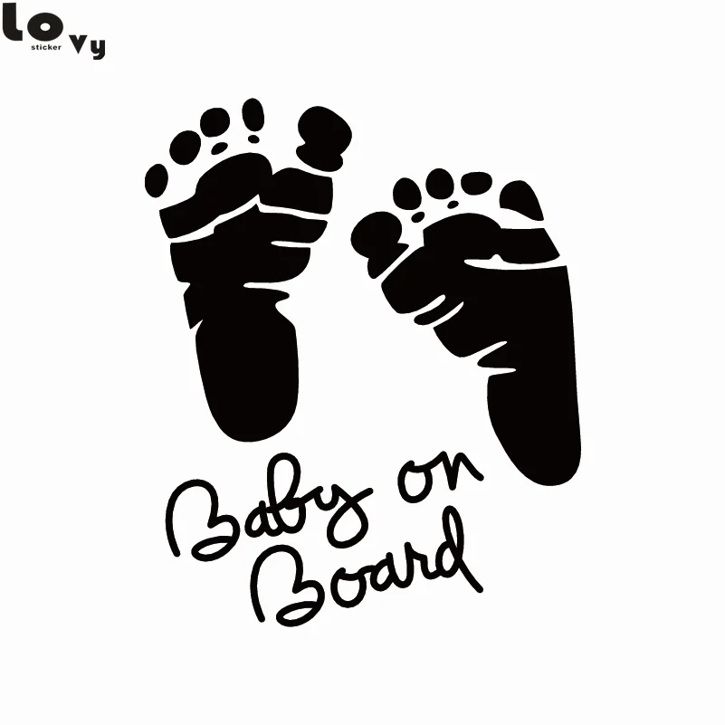 Pegatina De Vinilo Para Coche Con Diseno De Huellas Divertidas Para Bebe Baby On Board On Boardcar Decal Aliexpress