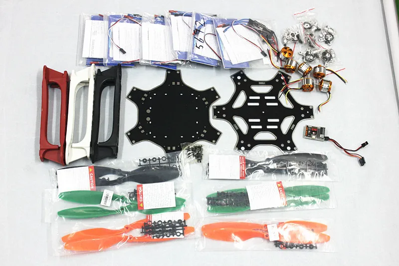 

F05114-G F550 Hexa-Rotor Air Frame FlameWheel Kit QQ SUPER Multi-rotor Flight Control HexaCopter RTF W/ ESC Motor Propeller
