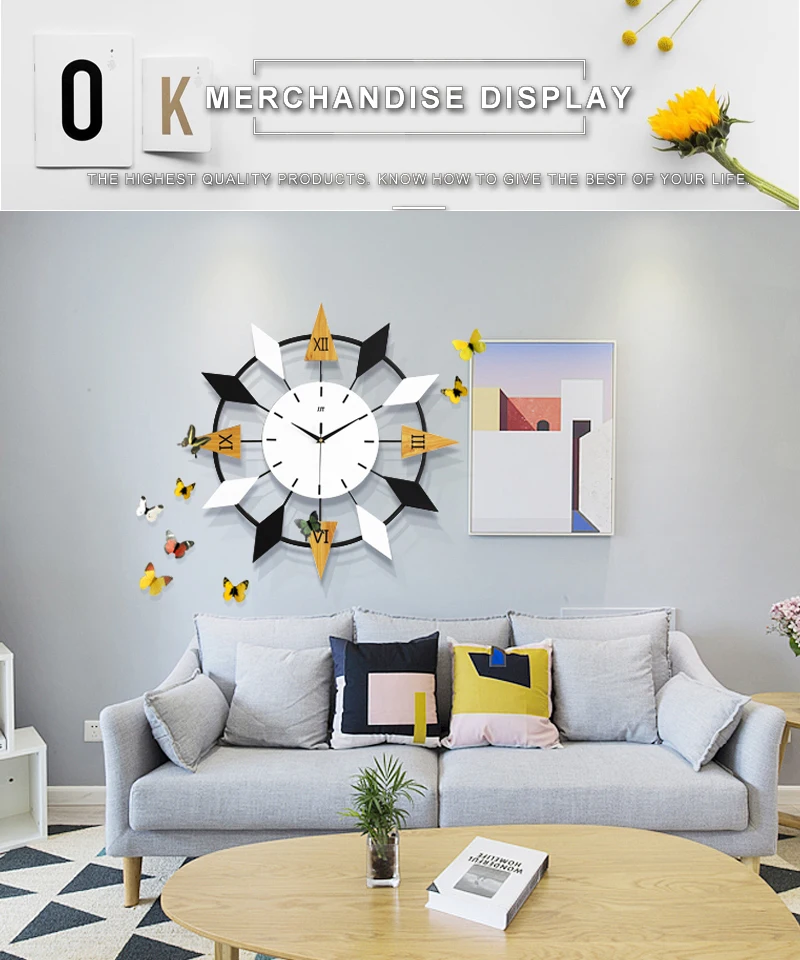 large decorative wall clocks (8)