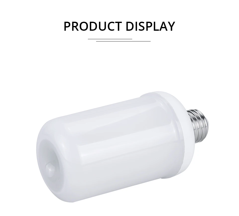 3 Modes LED Flame Effect Fire Light Bulb SMD2835 AC 85-265V E27 LED Burning Light Flicker Flame Lamp 1300-1800K Light Bulb Home (11)