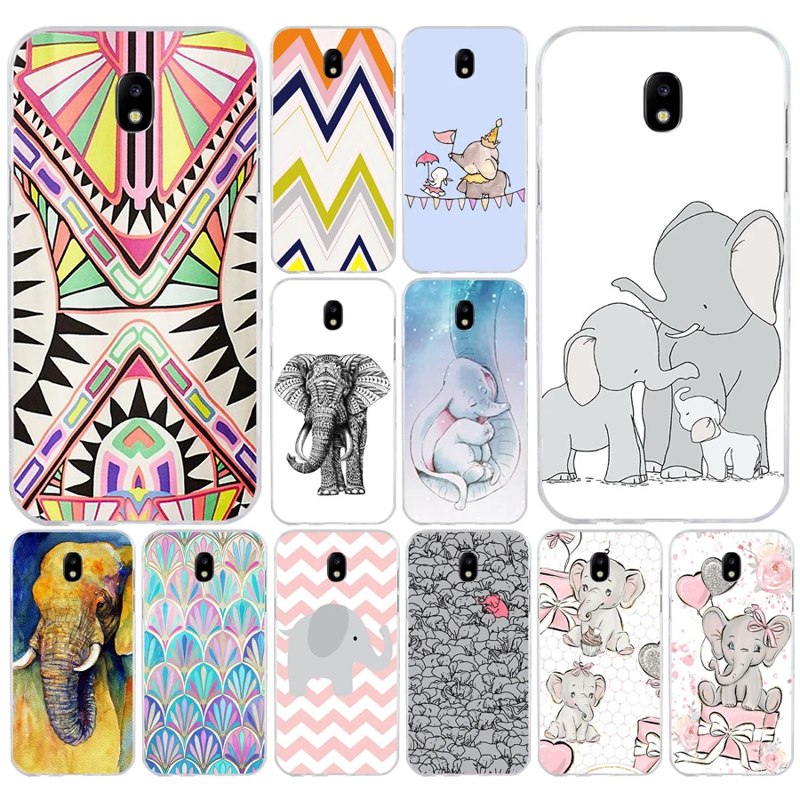 

52SD elephant Design Soft Silicone Tpu Cover phone Case for Samsung j3 j5 j7 2015 16 17 j2 j4 prime j6 Plus 2018