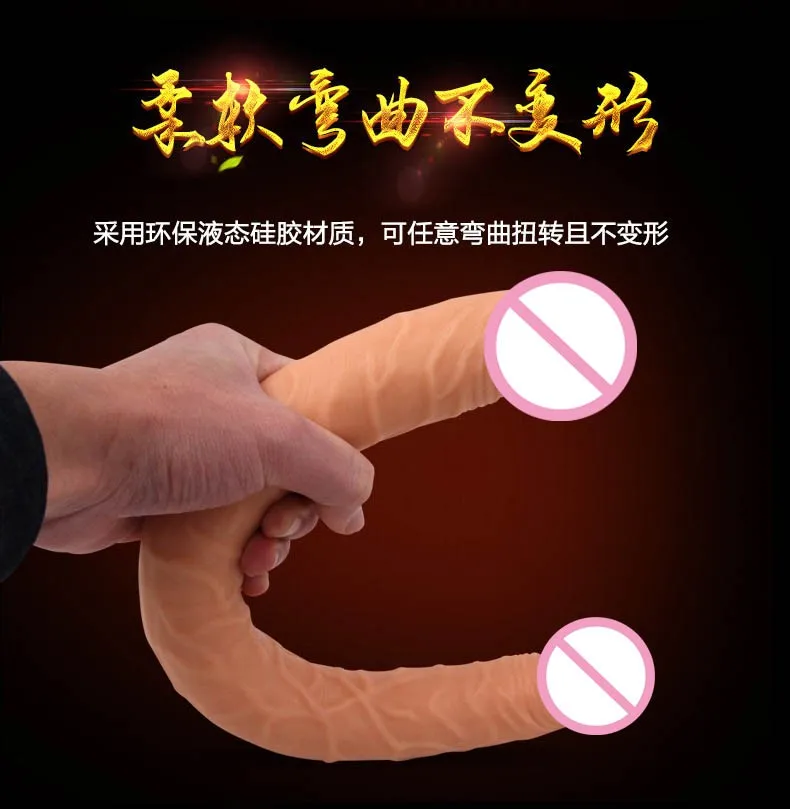 long big double ended dildo woman lesbian dual dong penetration dildos artificial realistic fake penis for women gay sex toys 7