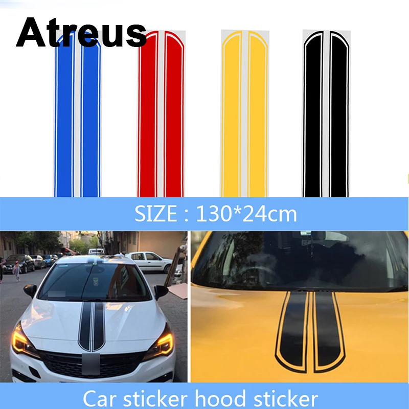 Наклейка Atreus для Lexus Honda Civic Opel astra h j g Mazda 3 6 Kia Rio Ceed Volvo Стайлинг автомобиля капот