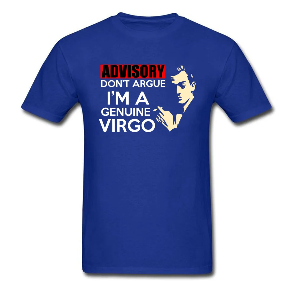 Funny IM A GENUINE VIRGO Short Sleeve Summer Fall Tops & Tees Discount Round Collar 100% Cotton Fabric Tops Shirt Mens T-Shirt IM A GENUINE VIRGO blue