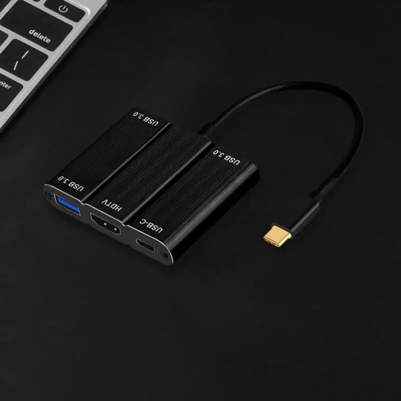 5 в 1 USB-C концентратор Тип с разъемами типа C и 3* USB3.0 HDMI конвертер 4 K HDMI для Macbook телефон Тип C устройства