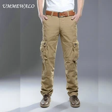 UMMEWALO мульти штаны карго с карманами мужские s военные тактические брюки карго мужские тренировочные брюки качественные хлопковые повседневные брюки
