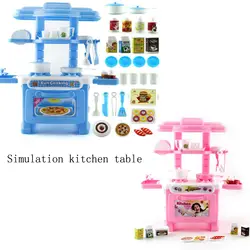 Новое моделирование детской кухни обеденный стол игрушки Дети игры Ролевые кухонные игрушки