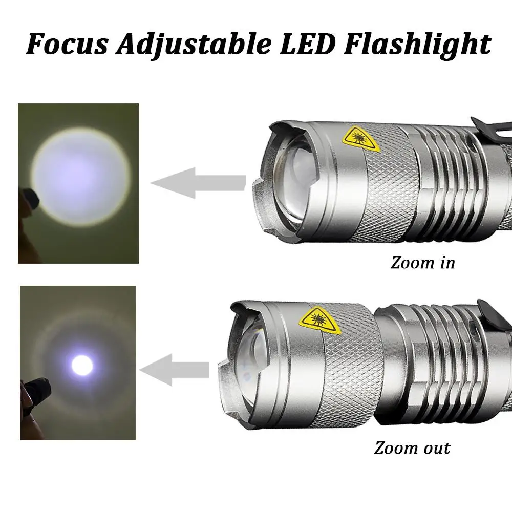 Светодиодный фонарь, 2000 люмен, серебристый фонарь e Lampe Q5 Lanterna, светодиодный, 3 режима, масштабируемый фонарь, zaklamp, taschenlampe, torcia Linterna z59