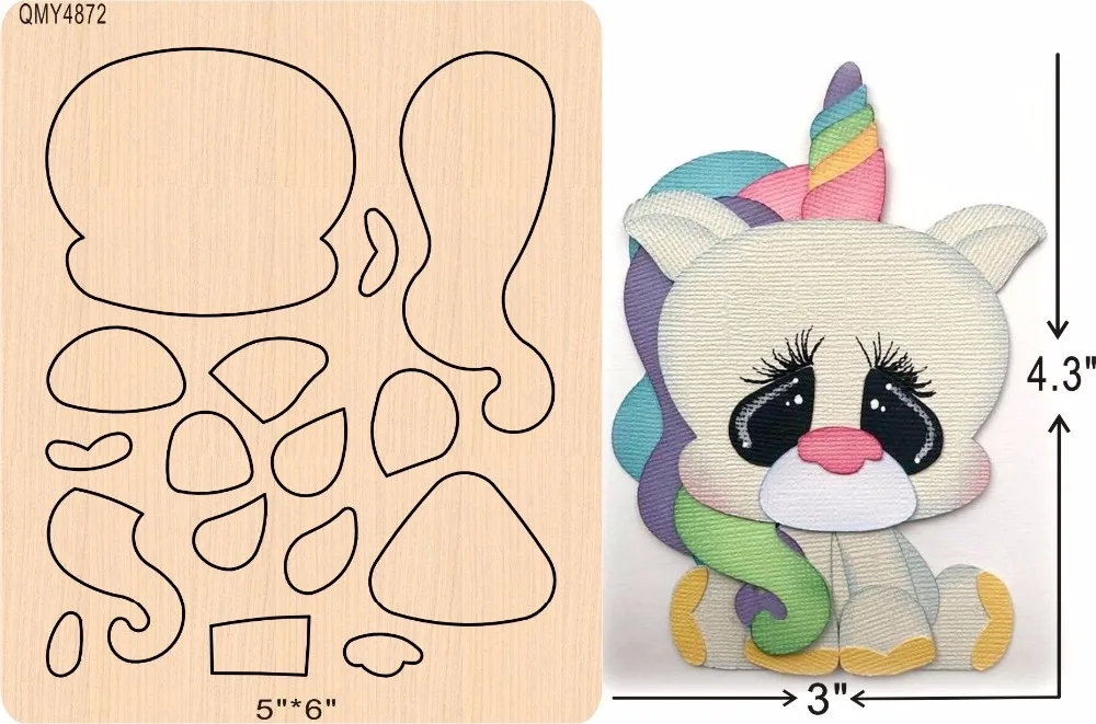 

Coloured Unicorn Wood Mould is compatible with most leading machines Mold thickness: 15.8mm