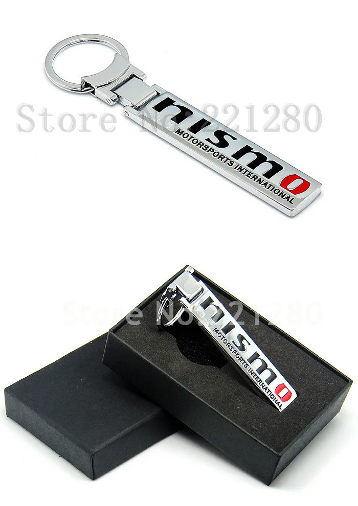 

1Pcs Car Nismo Silvery Stainless Steel High Quality Metal Auto Car Key Chain Key Ring Charm