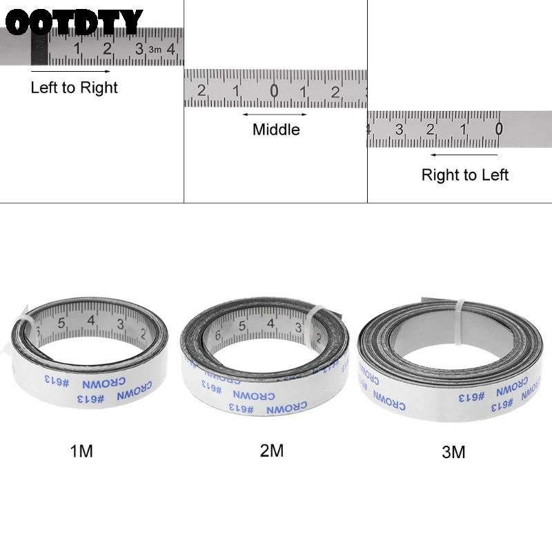 Направляющая для резки ленты из нержавеющей стали, самоклейкая Метрическая линейка, линейка 1 м-3 м для Т-трека, маршрутизатор, Настольная