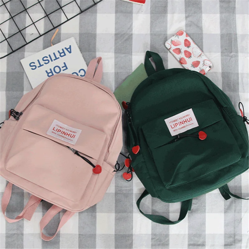 

2019 new backpack bag girl heart ins wind Korean high school college students Joker backpack female