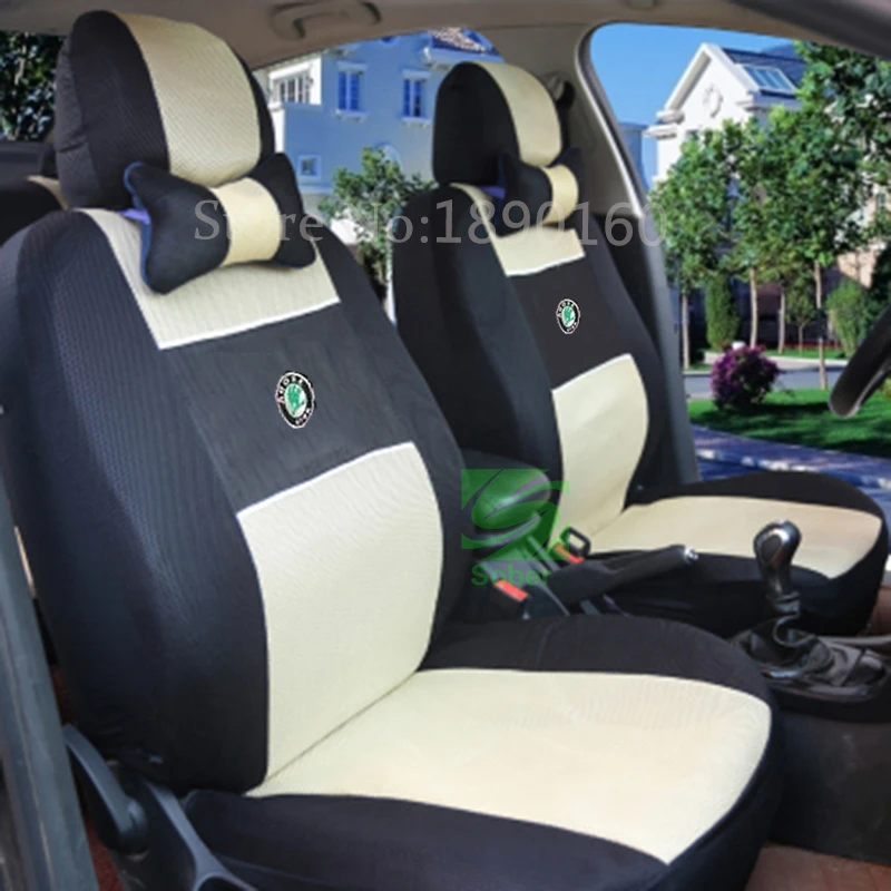 

Universal car seat covers for Skoda Octavia RS Fabia Superb Rapid Yeti Spaceback GreenLine Joyste Jeti accessories car sticker
