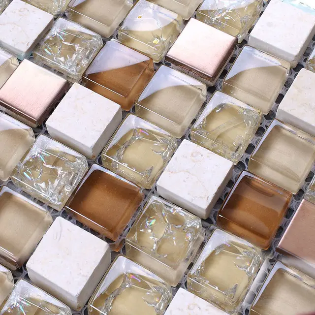 Piedra azulejos Backsplash cocina de diseño azulejo del vidrio