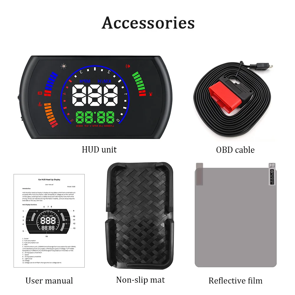 Лучший OBD2 автомобильный HUD 5 8 ''большой экран S600 дисплей Автомобильный
