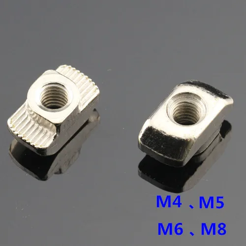 Drop In T Nuts,T nuts , Hammer Head Nut bolt M5/M6/M8 for 45 series