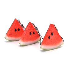 JINHF арбуз мягкий медленно поднимающийся Jumbo Kawaii сочные 5 см милые Подвески с ремешками для телефона сладкий хлеб с ароматом сливок торт детская игрушка