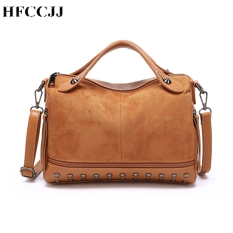 

HFCCJJ New Arrival Fashion PU Leather Shoulder Bags Lady Luxury Women Handbag Vintage Scrub Crossbody Hand Bag Sac A Main HC091