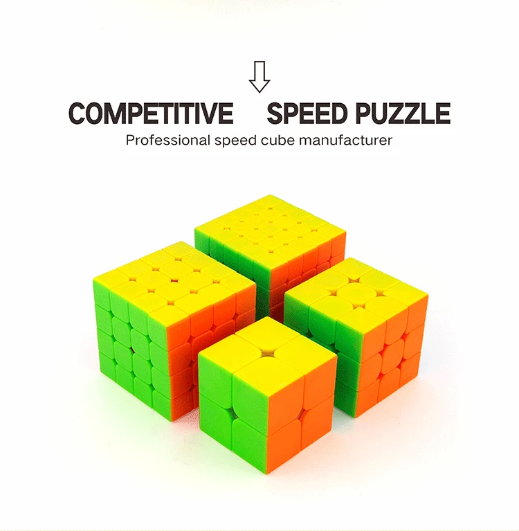 4 шт./компл. лучший подарок на день рождения, 2x2x2, 3x3x3, 4x4x4, 5x5x5 Невидимый волшебный куб комплект головоломки для мальчиков 2*2*2 3*3*3 4*4*4 5*5*5 Moyu