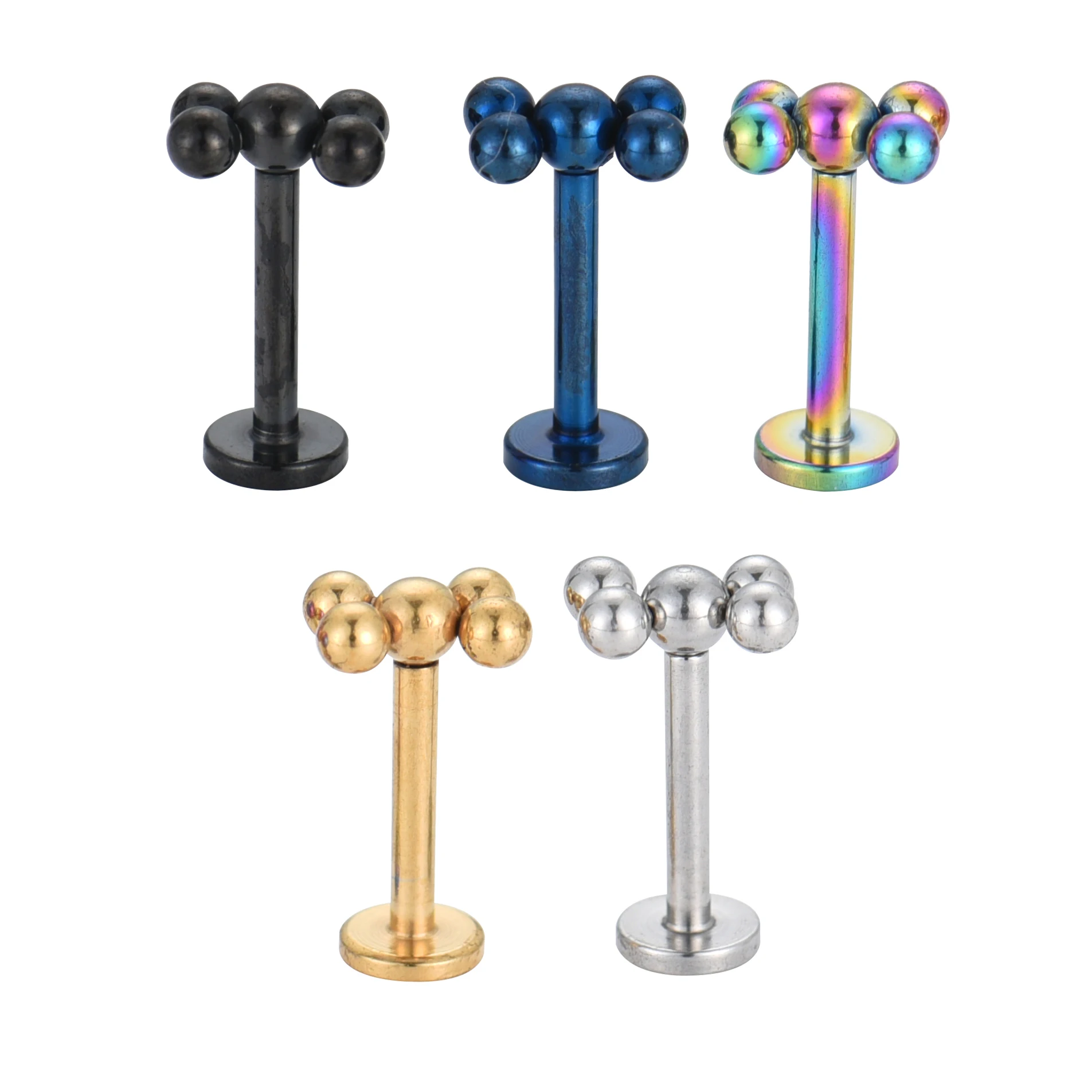 

LOT50pcs Body Jewelry -16g Ball Lip Labret Ring Bar Lip Cheek Monore Studs Piercing Ear Helix Diath Cartilage Bar