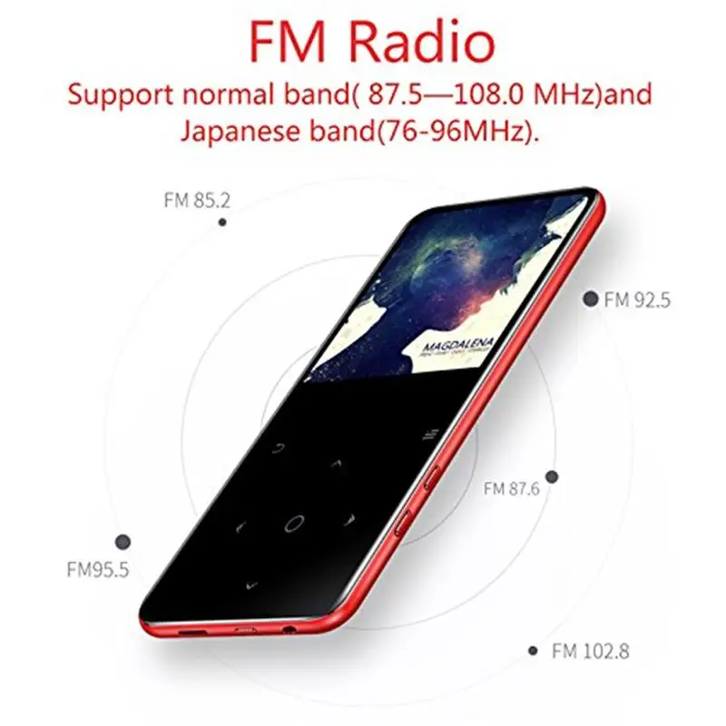 Новая версия long play Bluetooth touch HiFi MP3 музыкальный плеер Bulit in 16 ГБ и динамик тонкий walkman