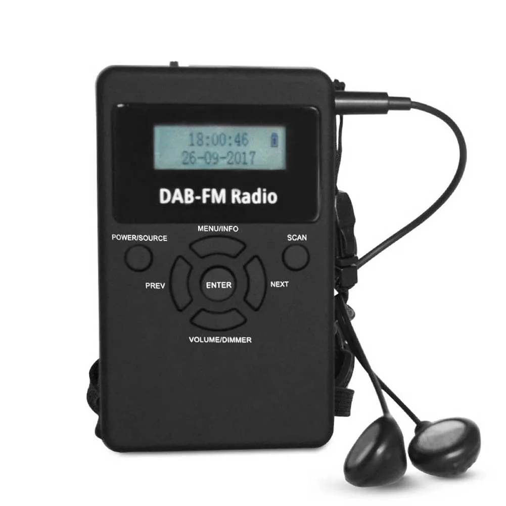 

Portable DAB/DAB+/FM Radio LCD Pocket Digital DAB Receiver Rechargeable Battery SD998