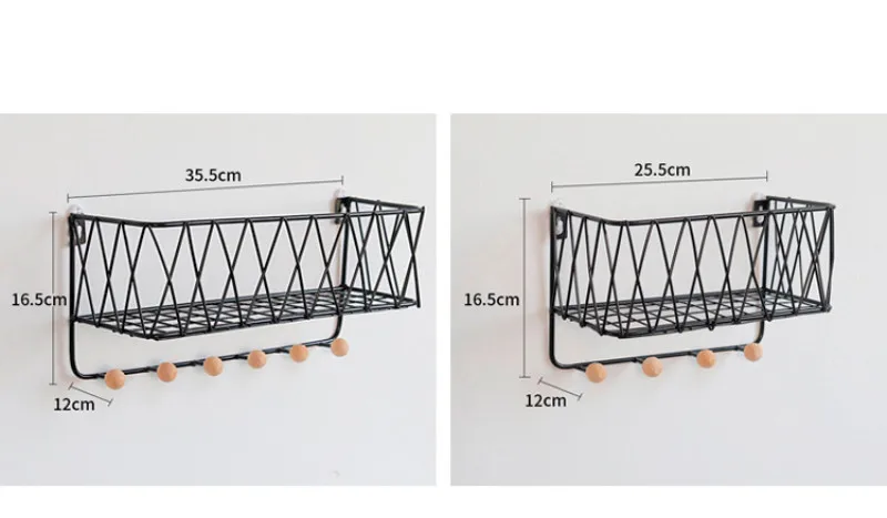 Скандинавский простой из кованого железа сетка для украшения дома Настенная полка креативный домашний настенный крючок настенный стеллаж для хранения