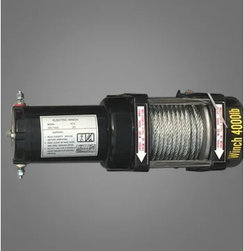 

4000lbs12V-24V Portable Copper Core Motor Winch Power Recovery Winch Cable Puller Winch Kit ATV Winch Trailer Truck Truck