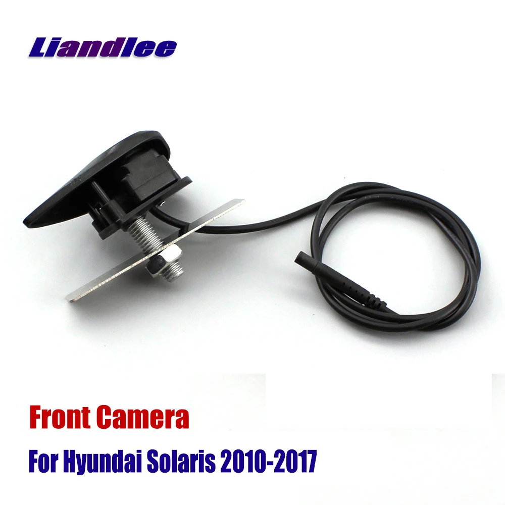 Liandlee Автомобильная камера с логотипом переднего вида для hyundai Accent Solaris 2010- прикуриватель 4," ЖК-экран монитора