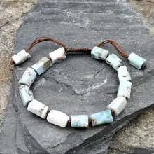 Природными необработанными камень регулируемый браслет M0060