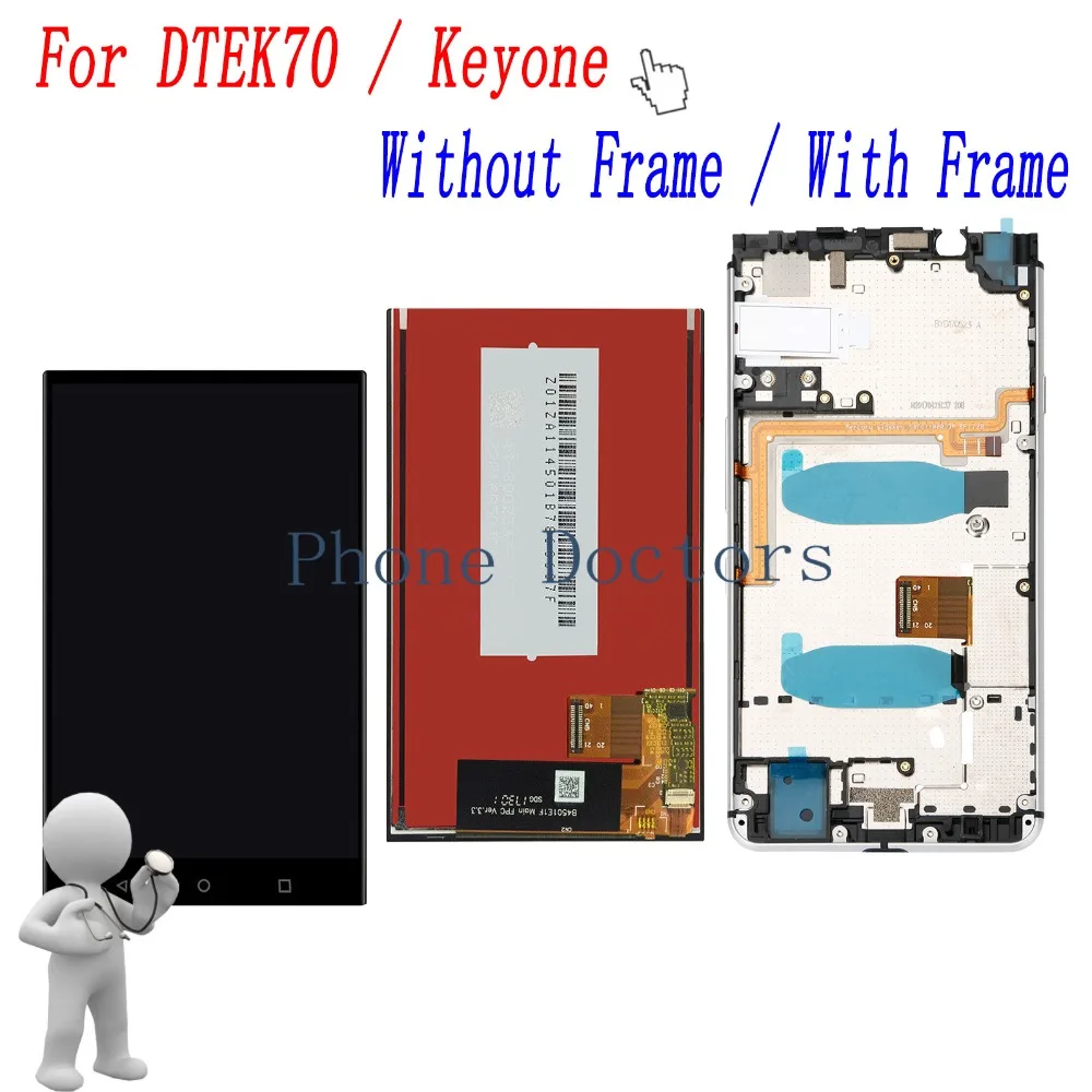 

4.5'' Full LCD DIsplay +Touch Screen Digitizer Assembly For BlackBerry DTEK70 / KEYone BBB100-1 BBB100-2 BBB100-5 ;100% Tested