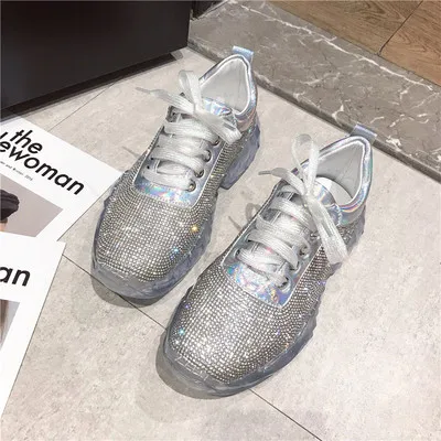 

Spring new fashion sports shoes students fashion net red diamond single shoes women's shoes tide