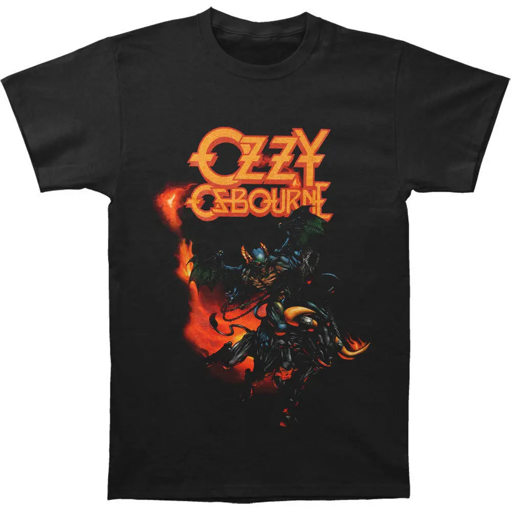 Gildan Ozzy Осборн Мужская футболка с быком черный рокабилия | одежда