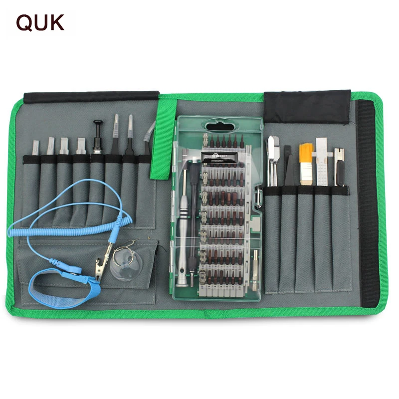 

QUK 80Pcs Precision Screwdriver Set Multi-function Combination Hand Tools Magnetic Driver Phone Electronics Teardown Repair Kit