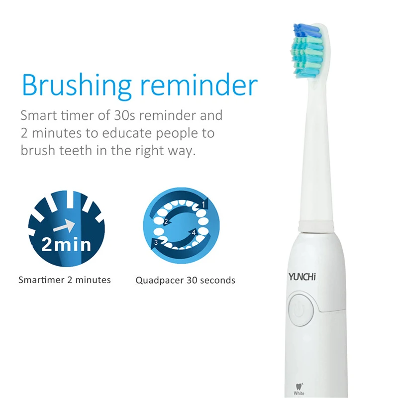 Seago Sonic Electric Toothbrush Adult Timer Brush USB Rechargeable Tooth Brushes with 3pcs Replacement Heads