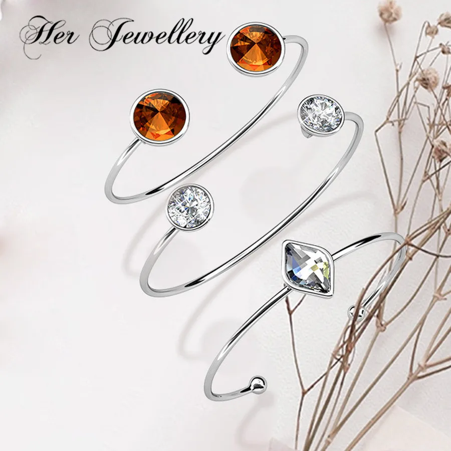 

Her Jewellery bracelets for couples bracelet women metal link Charm and Love Women's Jewelry made with Crystals from Swarovski