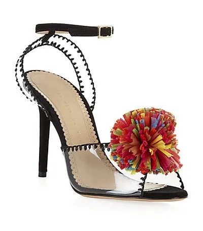 

Concise Thin High Heel PVC Colorful Ball Designer Summer Sandals Women Open Toe Strap Buckle Summer Dress Shoes