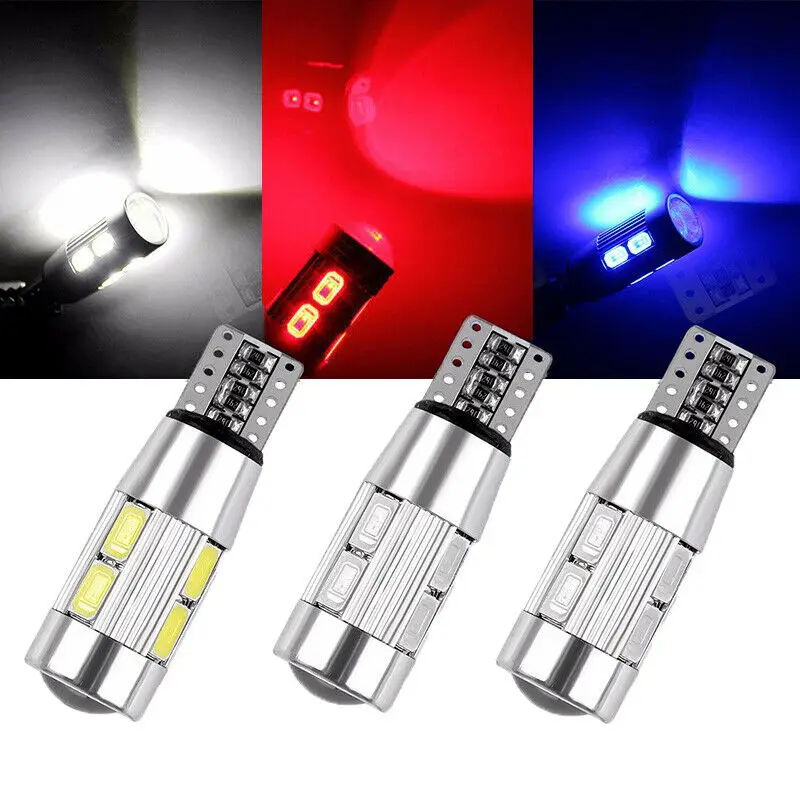 

2PCS/Set Auto LED Canbus SMD 5630 T 10 W5W 192 194 Car Wedge Parking Dome Light 12V Car Styling Lights Red Blue White
