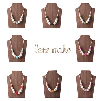 

Let's Make 1PC Crochet Beads Necklace BPA Free Silicone Beads DIY Crafts Food Grade Materials Baby Gift Teething ToyBaby Teether