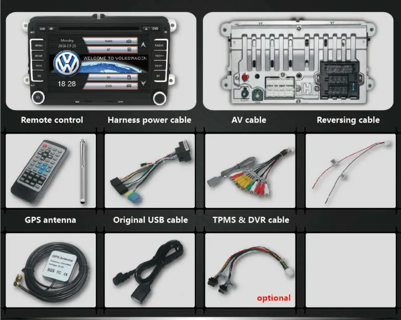 Isudar Автомагнитола с Сенсорным 7 Дюймовым Экраном Для Автомобилей Skoda/Octavia/Fabia/Rapid/Yeti/Superb/VW/Seat