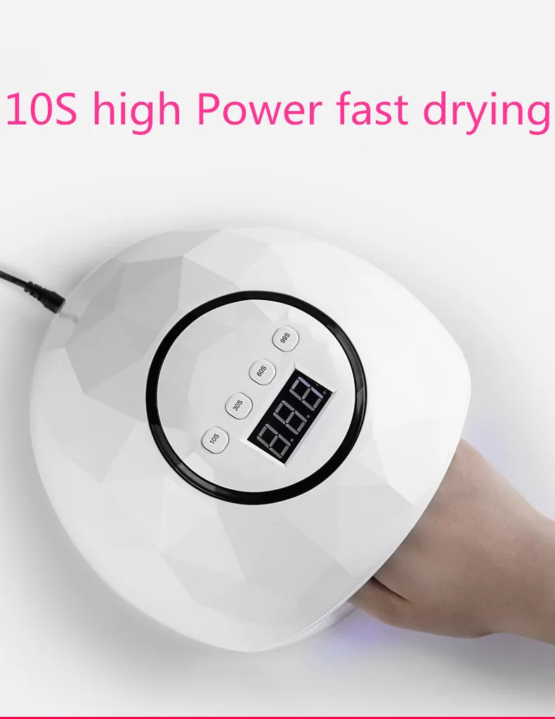 Conduziu a Lâmpada Secador de Unhas de Luz Lâmpada de Cura Automático de Ferramentas de Máquina s com Sensor Mais Novo Unha Dupla Secagem Rápida uv Gel Polish Manicure 99 72 w 10 High Quality Beleza e saúde