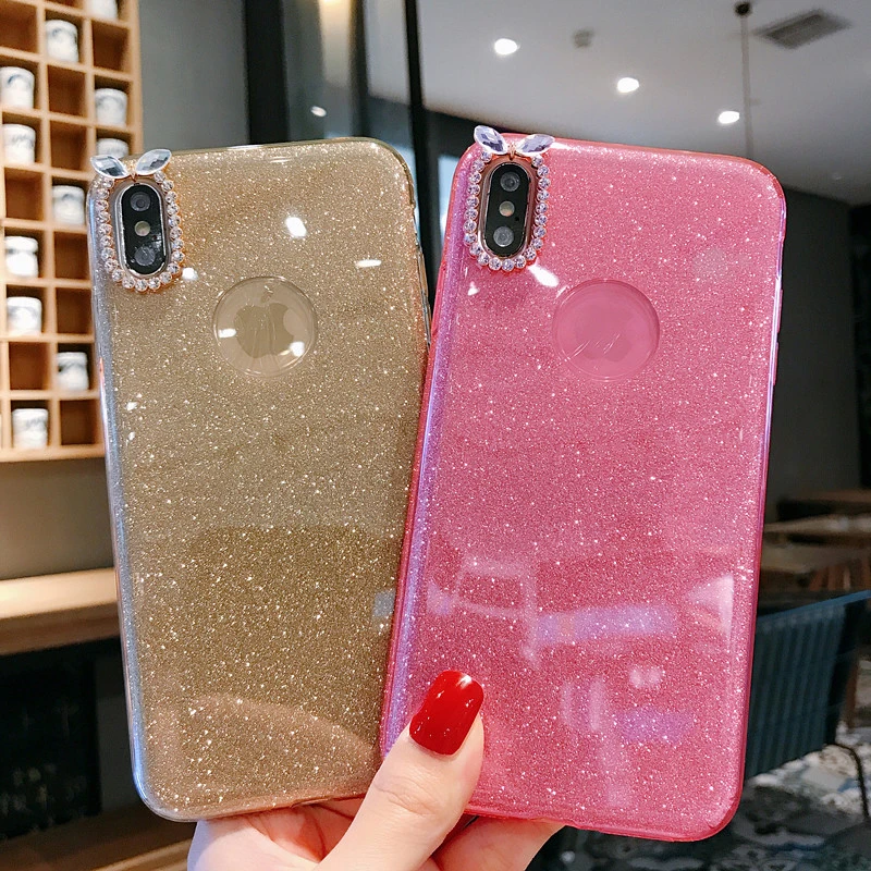 

Bling Diamond Cases For iphone 8 Plus Glitter Case Iphone 7 Plus X XS XR XS Max 6 6S Plus 5 5S SE Cover Silicone Bumper Housing